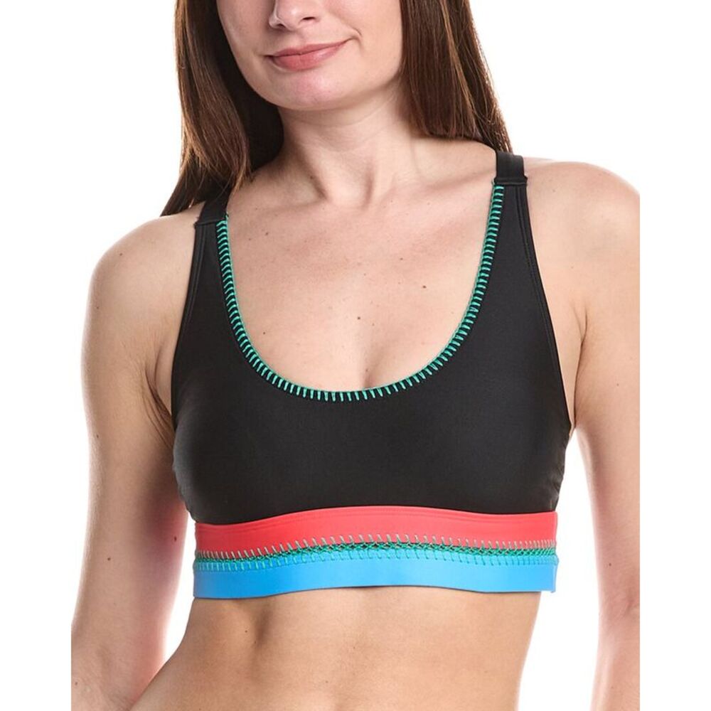 Next Womens  Slay Rem Scoop Bra With Crochet Trim, Black
